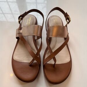 Cole Haan Women's Tan Strappy Sandals 8.5